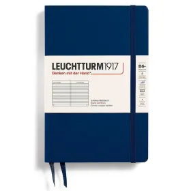 Тефтер B6+ Leuchtturm1917 Notebook Paperback Navy, твърди корици, на редове снимка