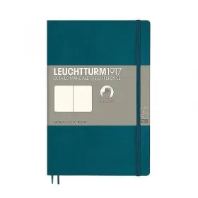 Тефтер B6+ Leuchtturm1917 Notebook Paperback Pacific Green, мека корица, бели страници снимка