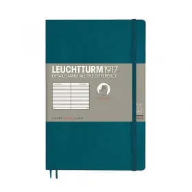 Тефтер B6+ Leuchtturm1917 Notebook Paperback Pacific Green, мека корица, на редове снимка