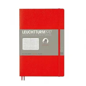 Тефтер B6+ Leuchtturm1917 Notebook Paperback Red, мека корица, на точки снимка
