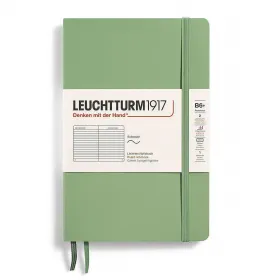 Тефтер B6+ Leuchtturm1917 Notebook Paperback Sage, меки корици, на редове снимка