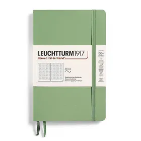 Тефтер B6+ Leuchtturm1917 Notebook Paperback Sage, меки корици, на точки снимка