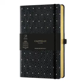 Тефтер Castelli Milano C&G - Diamonds Gold, 13см x 21см, на редове снимка