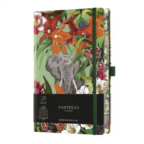 Тефтер Castelli Milano Eden - Elephant, 13см x 21см, на редове снимка