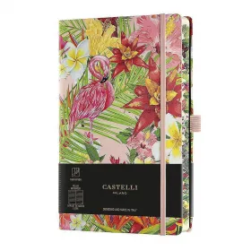 Тефтер Castelli Milano Eden - Flamingo, 13см x 21см, на редове снимка