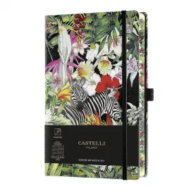 Тефтер Castelli Milano Eden - Zebras, 13см x 21см, на редове снимка