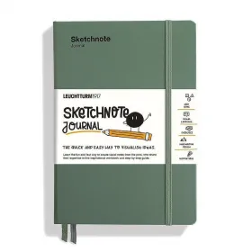 Тефтер Leuchtturm1917 Sketchnote Olive, A5, твърди корици снимка