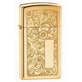 Запалка Zippo 1652B  Venetian Polished Brass, Slim снимка