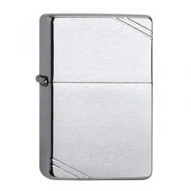 Запалка Zippo 230 - Brushed Chrome Vintage with Slashes снимка