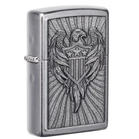 Запалка Zippo Eagle Shield Emblem Design 49450 снимка
