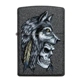 Запалка Zippo Wolf Skull Feather Design снимка
