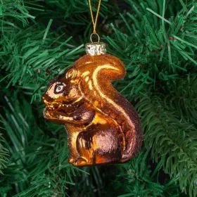 Стъклена играчка за елха катерица