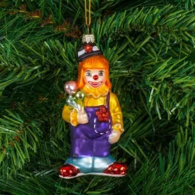 Стъклена играчка за елха клоун