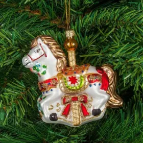 Стъклена играчка за елха конче