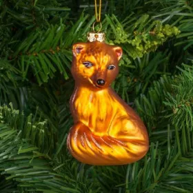 Стъклена играчка за елха лисица