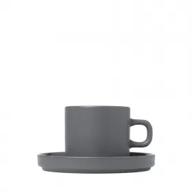 Blomus комплект от 2 бр.чаши за кафе Pilar  - цвят сив (pewter)