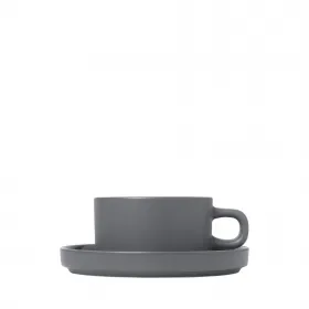 Blomus комплект от 2 бр.чаши за чай Pilar - цвят сив (pewter)