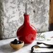 Emile Henry керамична бутилка за оцет с дозатор Vinegar Cruet - цвят синьо - зелен [4]