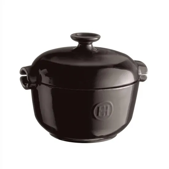 Emile Henry тенджера за ориз "rice Pot" - цвят черен