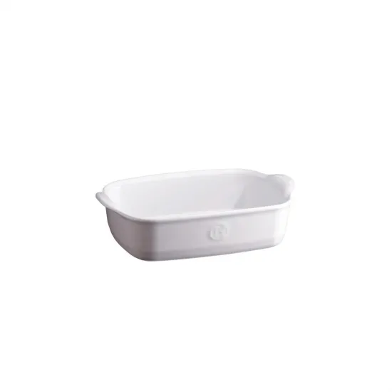 Emile Henry керамична правоъгълна форма за печене "individual Oven Dish" - 22 х 15 см - цвят бял
