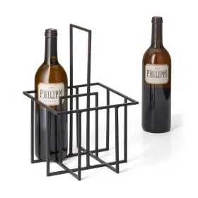 Philippi метална кошница / стойка за вино “cubo“ - черна