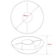 Nerthus порцеланово плато с три отделения [3]